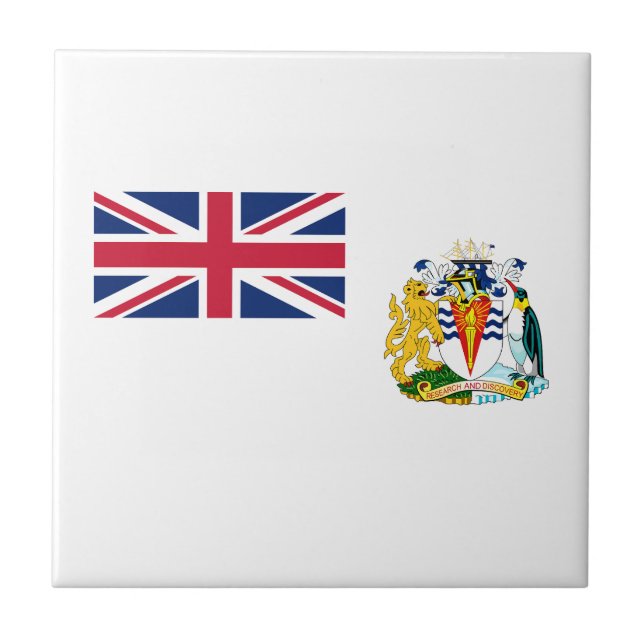 British Antarctic Territory Flag Ceramic Tile (Front)