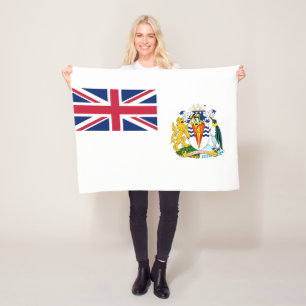 British Antarctic Territory Flag Fleece Blanket