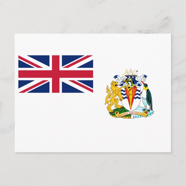 British Antarctic Territory Flag Postcard (Front)