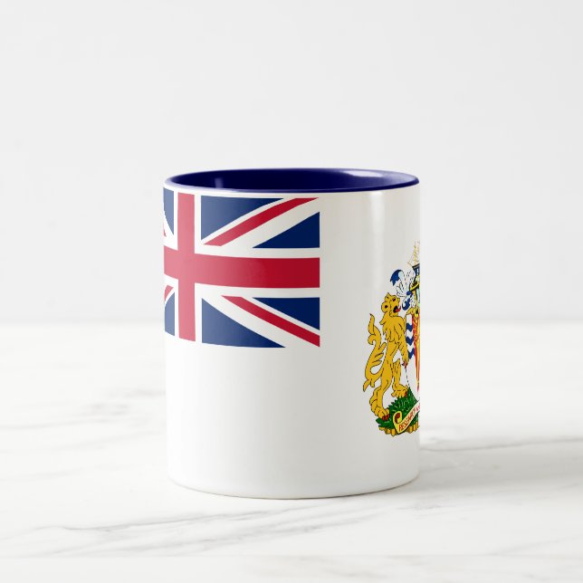 British Antarctic Territory Flag Two-Tone Coffee Mug (Center)