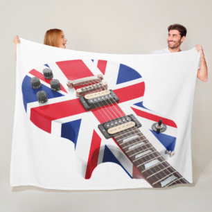 BRITISH ARE COMING GUITAR FLEECE BLANKET