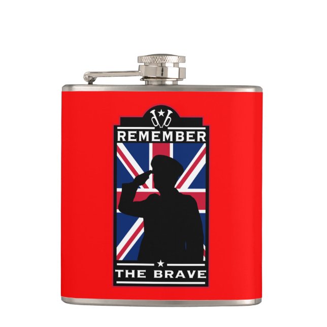 British Armed Forces Day Hip Flask (Front)