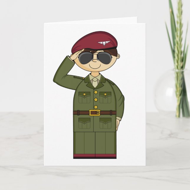 British Army Officer Saluting Card (Front)