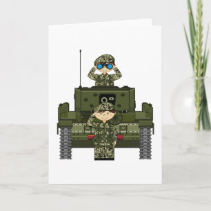 British Army Soldiers and Tank Card