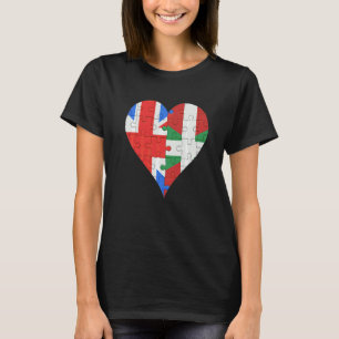 British Basque Flag Heart T-Shirt