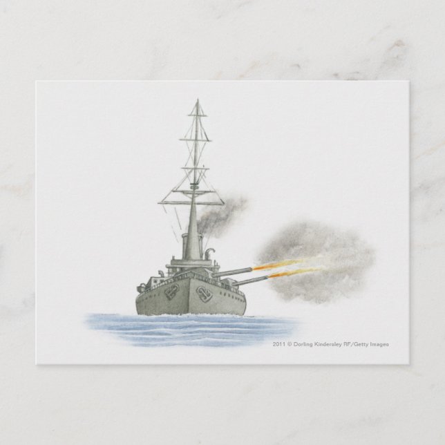 British battle cruiser postcard (Front)