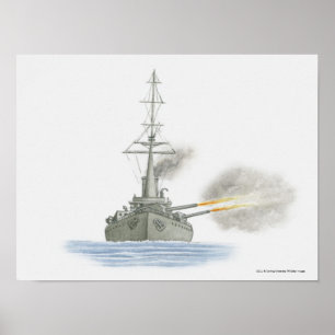 British battle cruiser poster