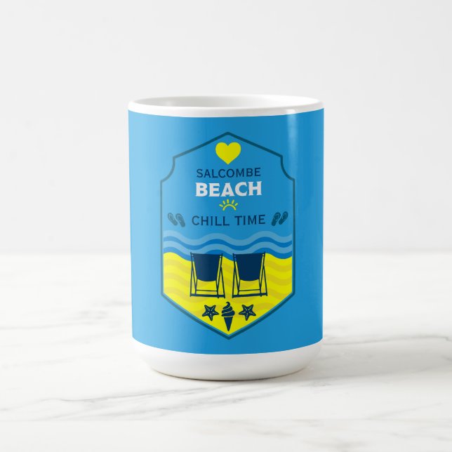 British Beach-Themed Gift  Coffee Mug (Center)
