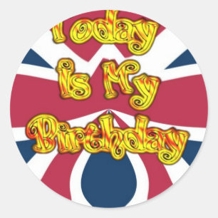 British Birthday Gifts Art Print Classic Round Sticker