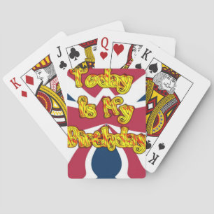 British Birthday Gifts Art Print Customise Product Playing Cards