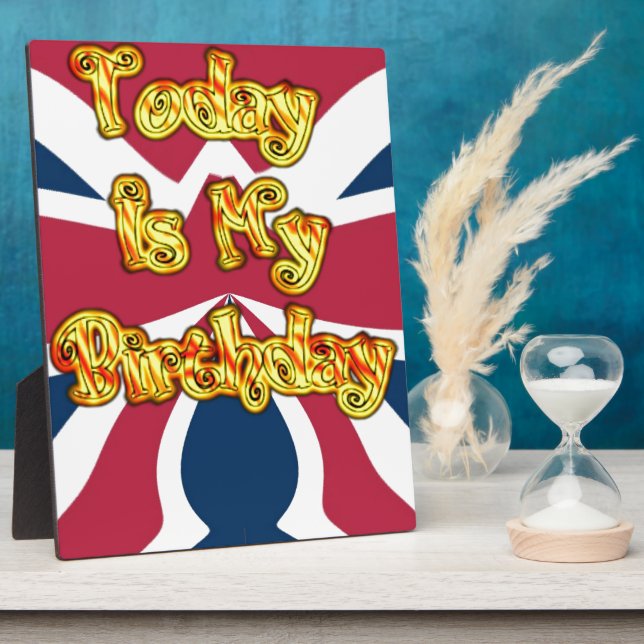 British Birthday Gifts Art Print Plaque (Side)