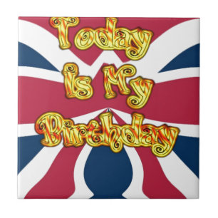 British Birthday Gifts Art Print Tile