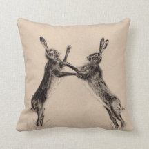 British Boxing Hares Cusion