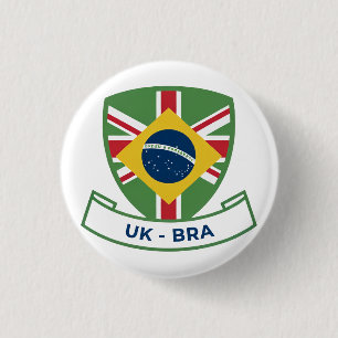 British-Brazilian 3 Cm Round Badge