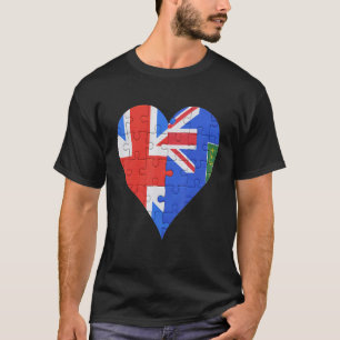 British British Virgin Islanders Flag Heart T-Shirt