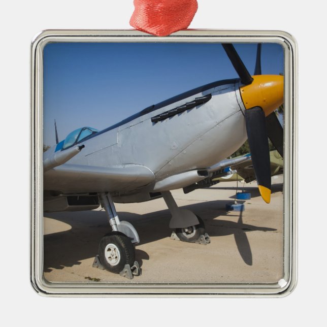 British-built Spitfire fighter Metal Ornament (Front)
