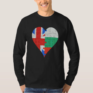 British Bulgarian Flag Heart T-Shirt