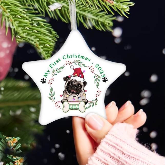 British Bull Dog Personalised Christmas Gift Ceramic Ornament (Creator Uploaded)