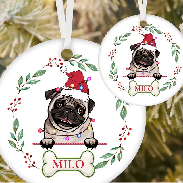 British Bull Dog Personalised Christmas Gift Ceramic Ornament (Creator Uploaded)
