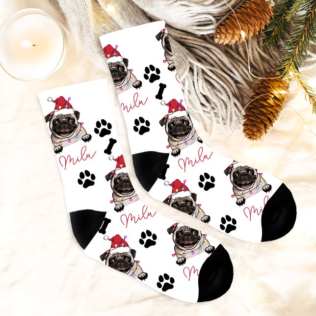 British Bull Dog Personalised Christmas Gift Socks (Creator Uploaded)