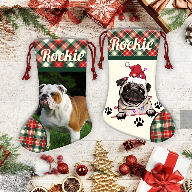 British Bull Dog Personalised Christmas  Small Christmas Stocking (Creator Uploaded)