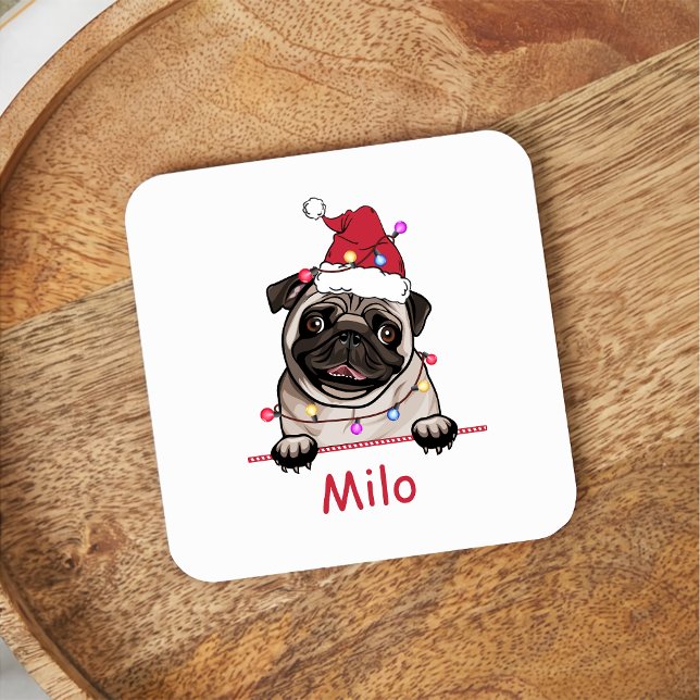 British Bull Dog Personalised Hand Drawing Square Paper Coaster (Creator Uploaded)