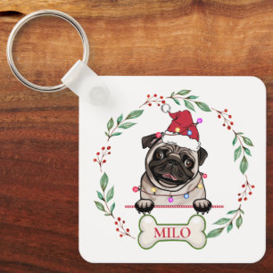 British Bull Dog Personalized Christmas Gift Key Ring