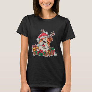 British Bulldog Christmas English Bulldog Frenchie T-Shirt