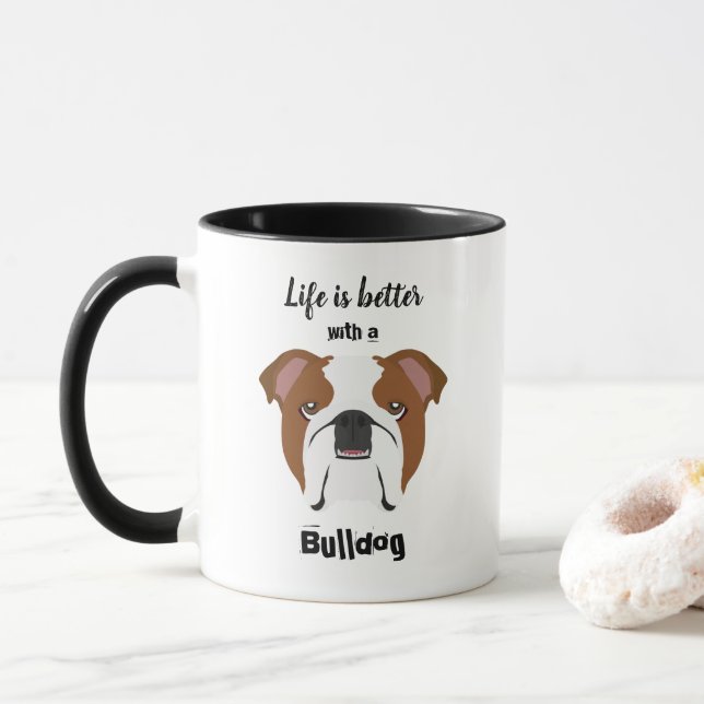 British Bulldog Coffee Mug (With Donut)