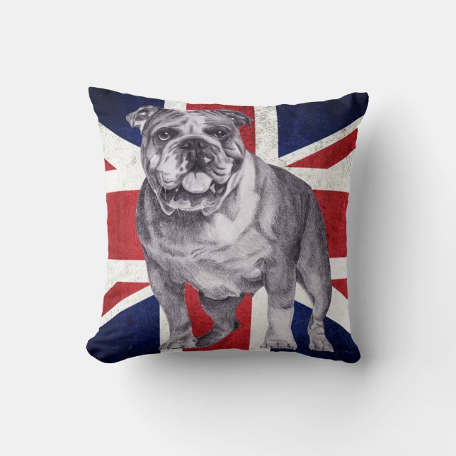 British Bulldog - English Bulldog Cushion (Front)