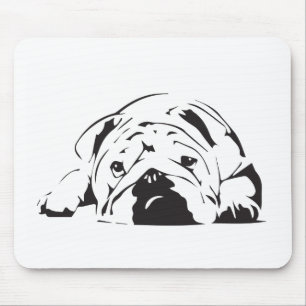 British Bulldog Stencil Mouse Pad