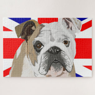 British Bulldog & Union Jack Flag 1,014 Piece Jigsaw Puzzle