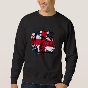 British Bulldog Union Jack Flag Sweatshirt