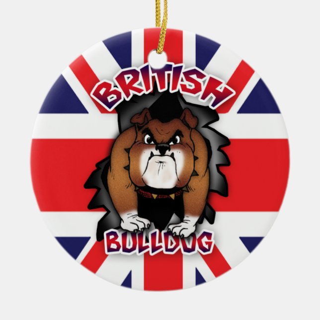 British Bulldog - Union Jack - Ornament (Front)