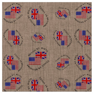 British By Birth American By Choice Fabric