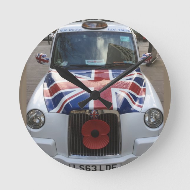 British Cab Round Clock (Front)