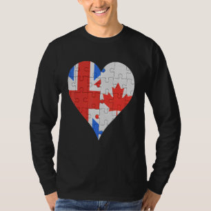 British Canadian Flag Heart 1 T-Shirt