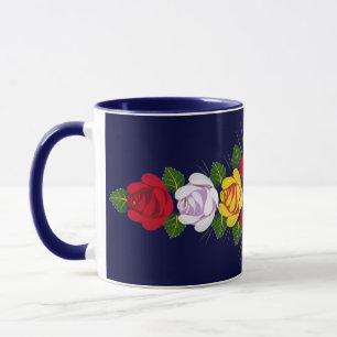 British canal roses mug