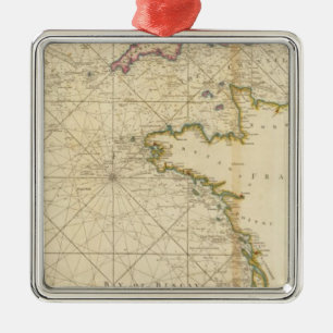 British Channel, Bay of Biscay Metal Ornament