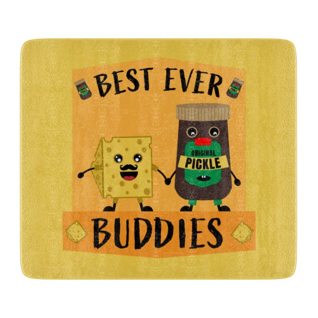 British Cheddar Cheese And Pickle lovers Cutting B Board (Front)