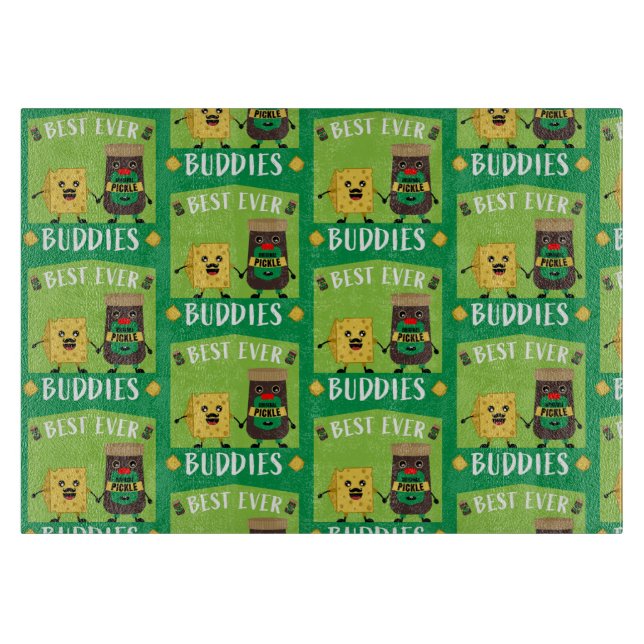 British Cheddar Cheese And Pickle lovers  Cutting Board (Front)