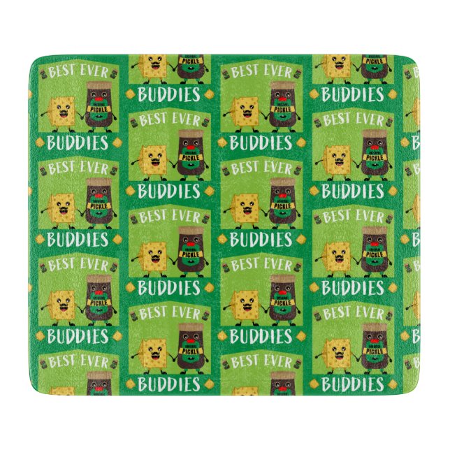 British Cheddar Cheese And Pickle lovers  Cutting Board (Front)