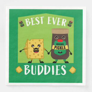 British Cheddar Cheese And Pickle lovers  Napkin