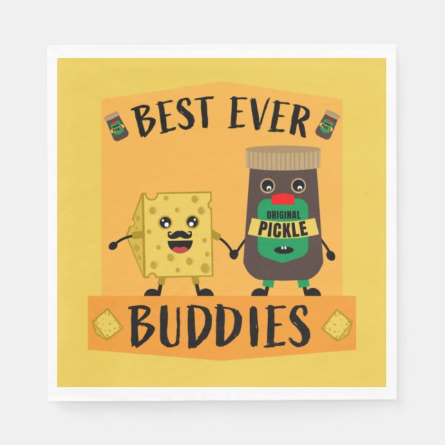British Cheddar Cheese And Pickle lovers  Napkin (Front)
