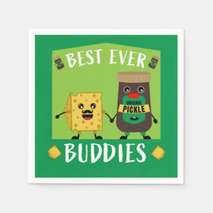 British Cheddar Cheese And Pickle lovers Napkin