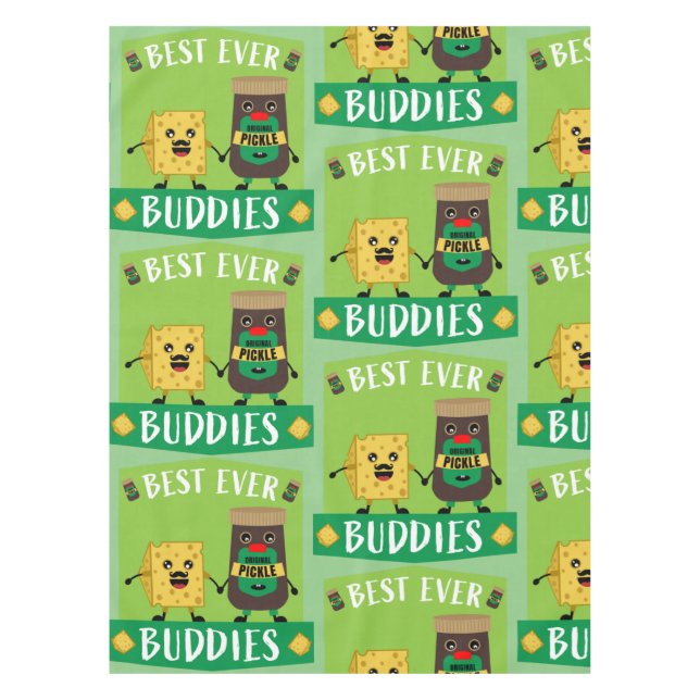 British Cheddar Cheese And Pickle lovers Tablecloth (Front)