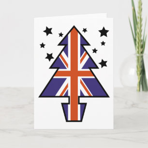 British Christmas Tree Holiday Card