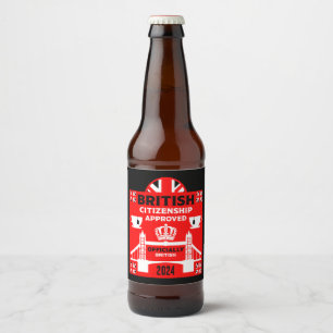 British Citizenship Gifts Beer Bottle Label