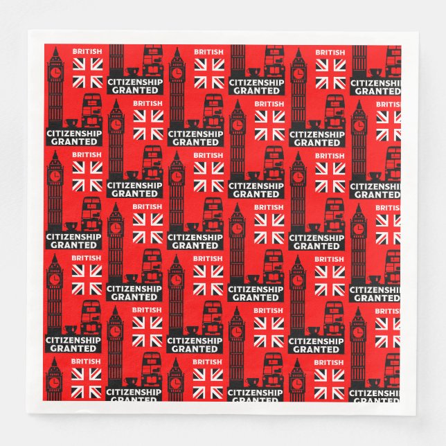 British Citizenship Gifts Napkin (Front)