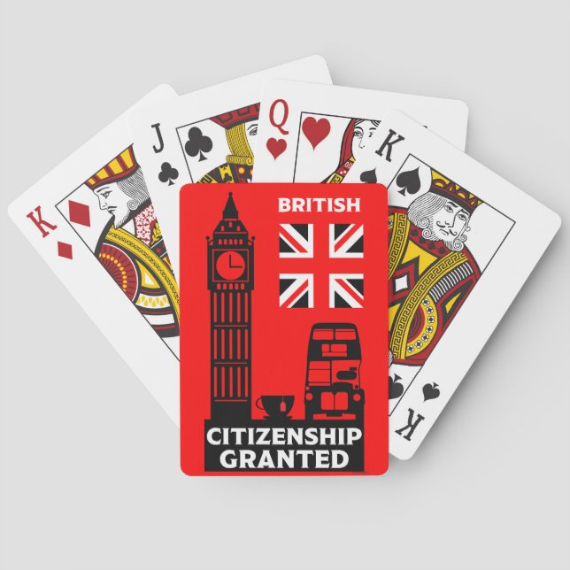 British Citizenship Gifts Playing Cards (Back)